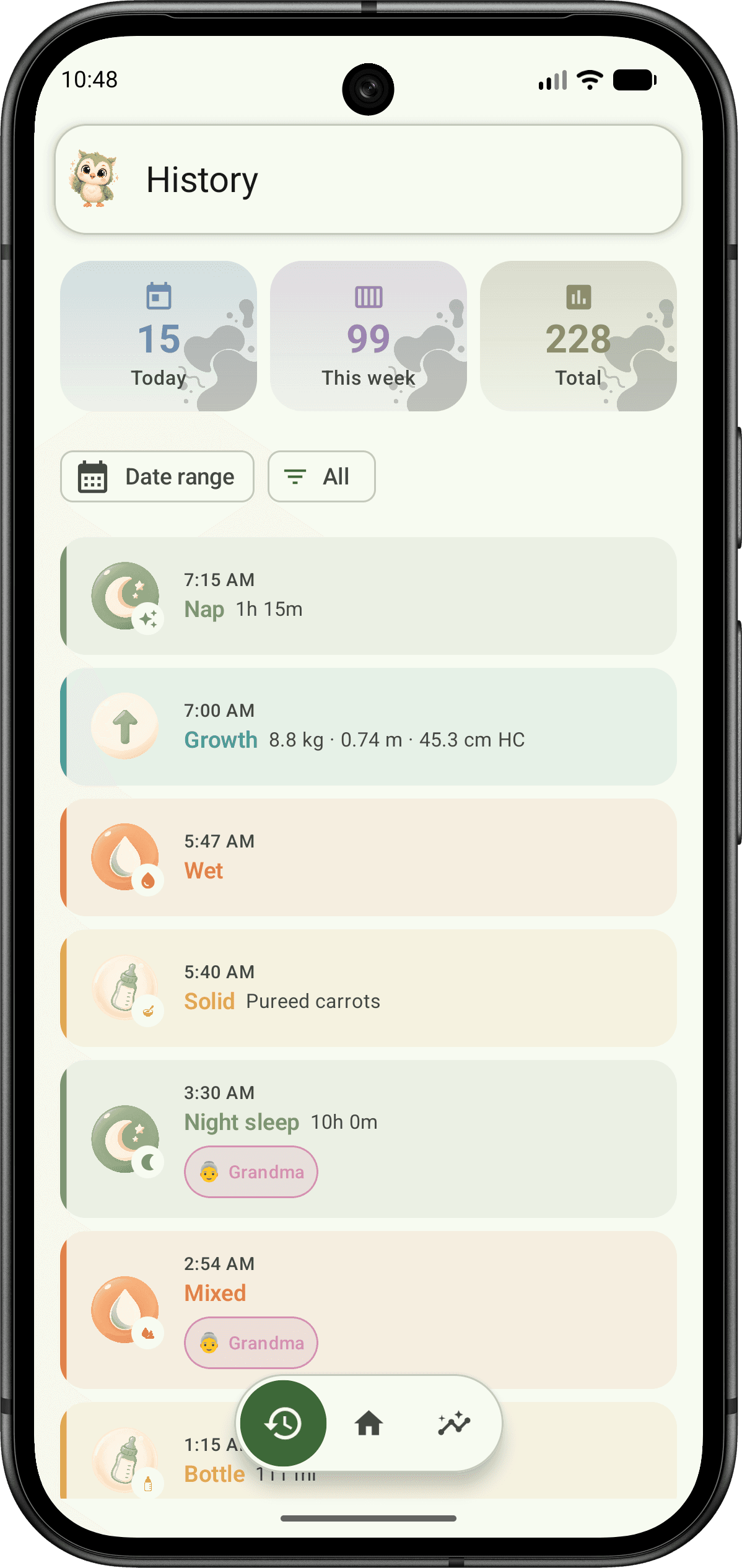 Napzy notes screen