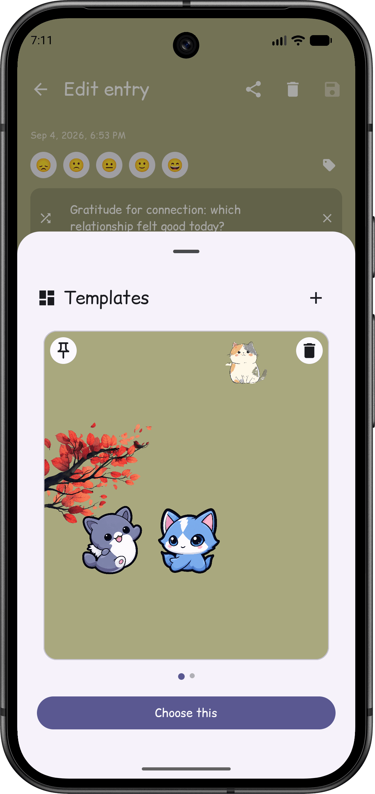 Gratz notes screen