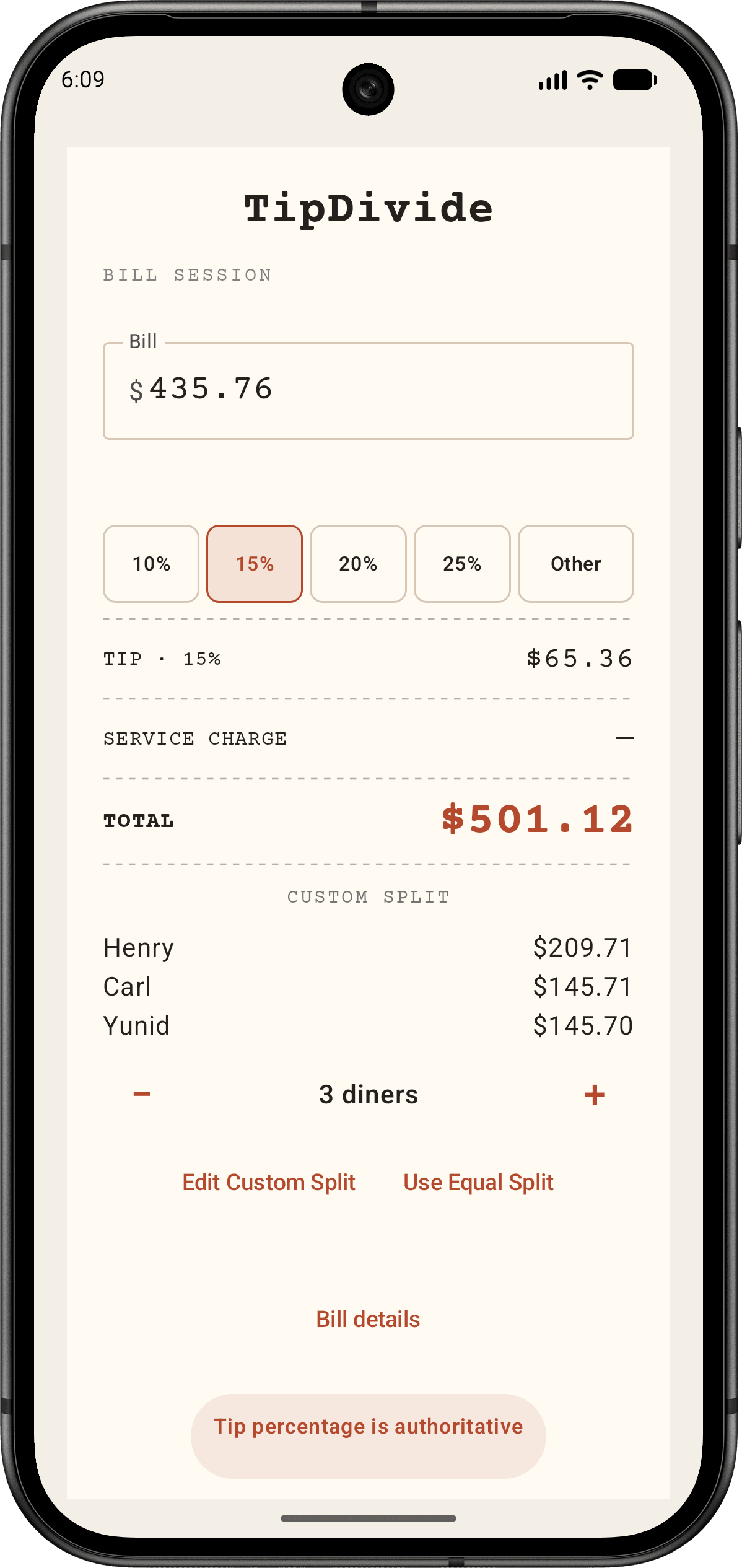 TipDivide screenshot 1